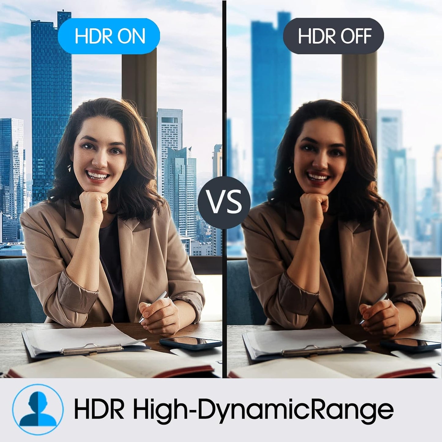 Webcam – Streaming Webcam – USB Webcam – Laptop Webcam – Vergadercamera – 4K-UHD Met AI-Tracking En HDR – Dubbele AI-Ruisonderdrukkende Microfoons