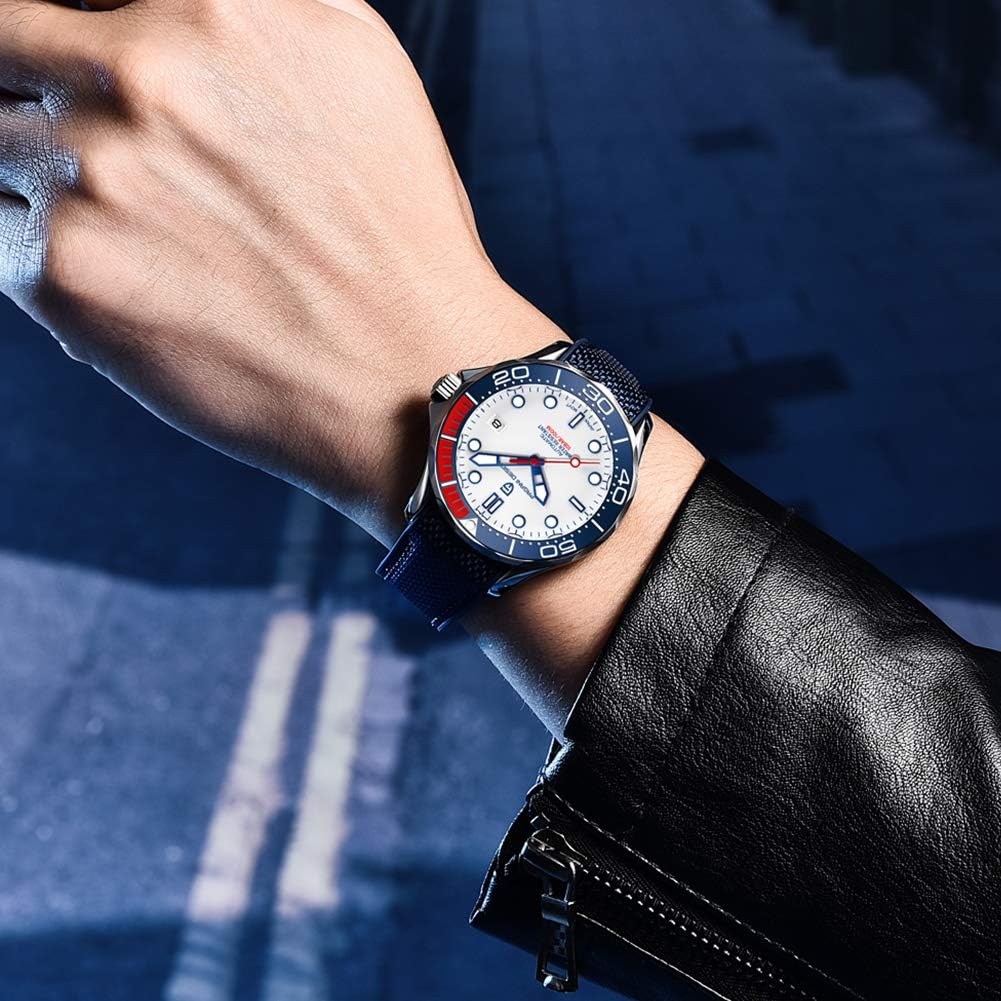 Pagani Design 007-Model Heren Automatische Horloges NH35 Beweging Roterende Keramische Bezel Roestvrij Staal Waterdicht Zelf Windend Polshorloge