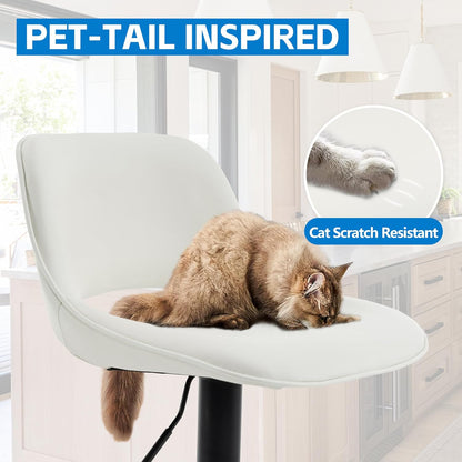 YOUNIKE Bar stool set of 2 white - QUORE