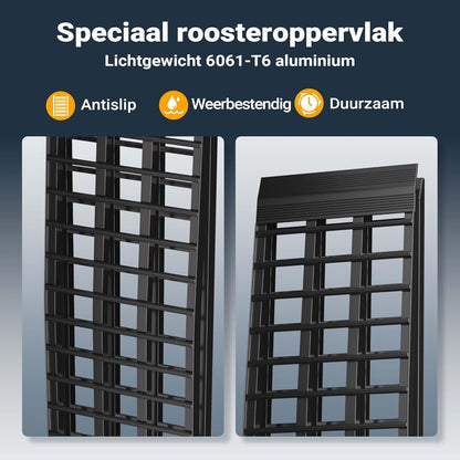 Oprijplaat aluminium opvouwbaar – 274cm 680kg – motoroprijplaat oprijsteun oprijplank