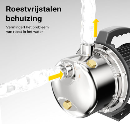 Waterpomp – Tuinpomp – Besproeiingspomp – Dompelpomp – Vuilwaterpomp – 1100W Krachtige Motor – Roestvrijstalen Behuizing