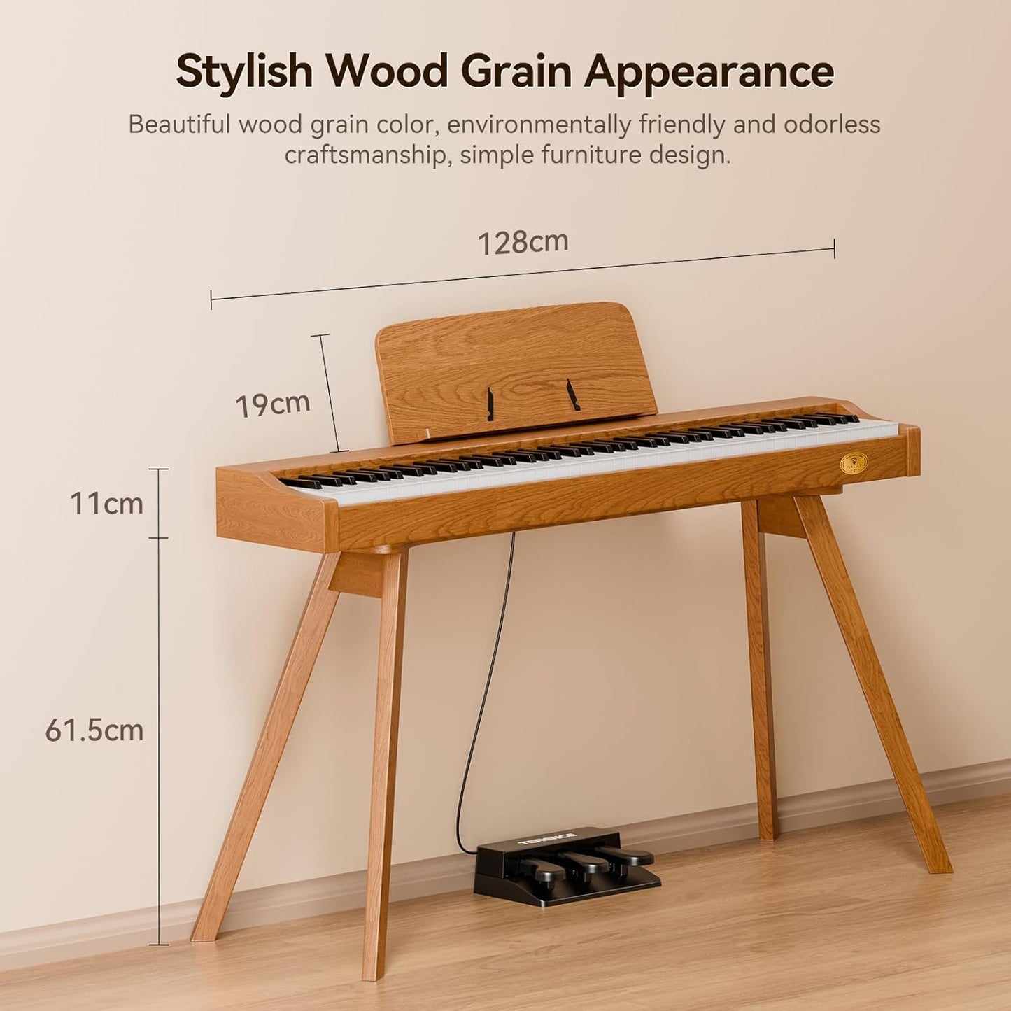 Digitale Piano – E-Piano – Elektrische Piano – 88 Toetsen Piano – Hamerpiano – Met Standaard – 88-Toetsen Hamermechaniek – 20 W Stereo Luidsprekers