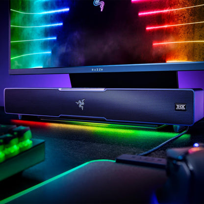 Razer Leviathan V2 - Soundbar met subwoofer voor pc-gaming (THX Spatial Audio, Bluetooth 5.2, Razer Chroma RGB) Zwart