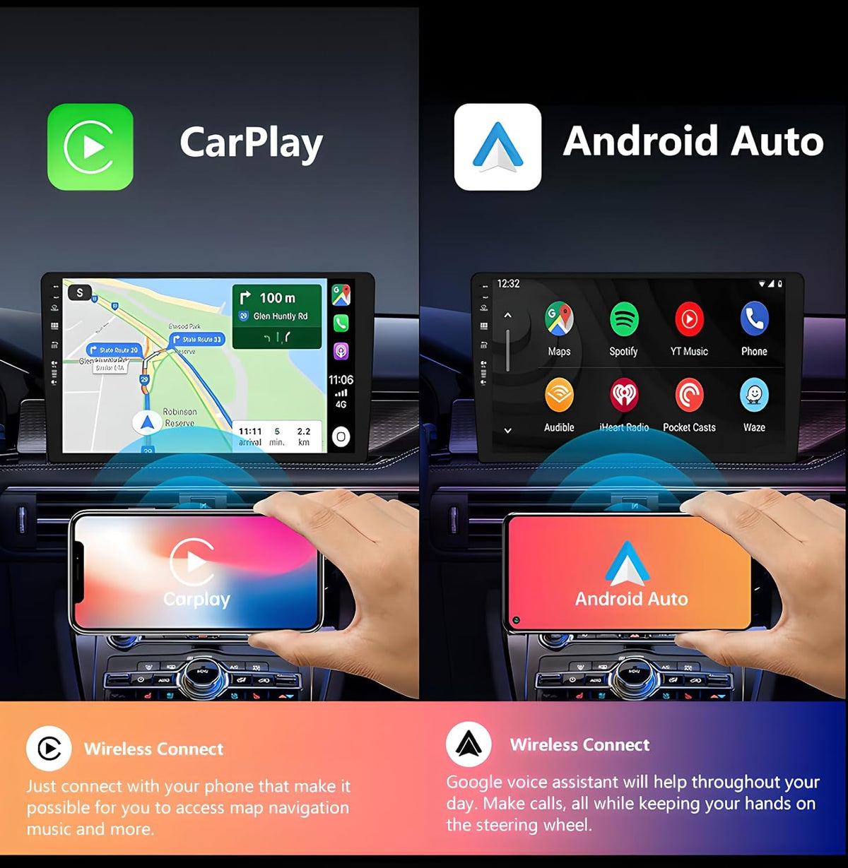 6G+128G Ingebouwde 4G/Dab+/HDMI/DSP/Carplay Autoradio Android 15 voor Renault Kaptur Captur 2016-2019 Gratis Camera+MIC 10 Inch IPS met GPS SWC/WiFi/BT/Carplay/RDS