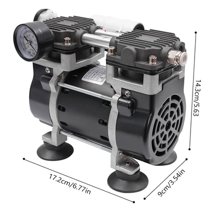 Vacuümpomp – Olievrije Vacuümpomp – Industriële Pompt – Vacuüm Pomp – Elektrische Vacuümpomp – 150W Krachtige Motor – 2 Bar Max Druk
