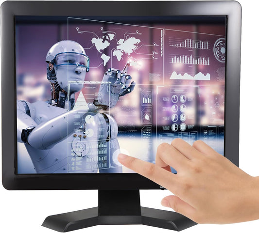 15 inch Touchscreen Display CCTV Monitor met HDMI BNC VGA AV USB Multifunctionele Input Camera Beveiliging Monitoring Multi-Touch LCD Monitoren 1024x768 resolutie Ingebouwde Speaker