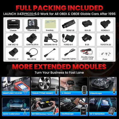 Autodiagnose Apparatuur – OBD2 Scanner – Diagnoseapparaat Auto – Auto Uitleesapparaat – Codelezer Voertuig – Bi-directionele Besturing – Online ECU Codering