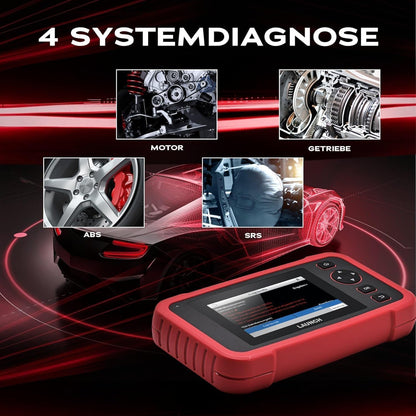 OBD2 Diagnosetool – Auto Uitleesapparaat – Autodiagnose Scanner – Foutcode Lezer – EOBD Tester – 4 Systemen Diagnose – 7 Servicefuncties – Touchscreen – Wifi Update