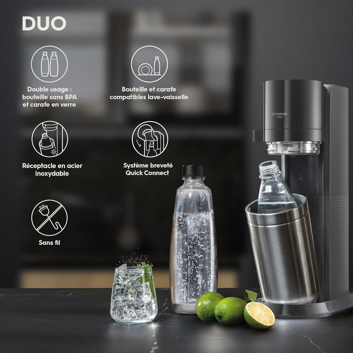 Sodastream Mousserende Water Machine, Zwart