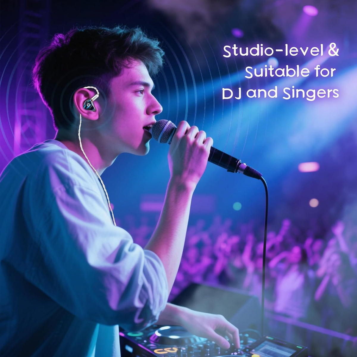 In-Ear Monitor – Bedrade Oordopjes – In-Ear Hoofdtelefoon – Oordopjes Met Kabel – HiFi Oordopjes – 16-Unit 2DD+6BA – Krachtige Bas