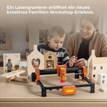 ACMER S2 7W lasergraveermachine, 48W uitgangsvermogen, 300x300mm 10.000 mm/min, houtlasergraveerder voor doe-het-zelf batch-personalisatie, onderwijs en lesgeven, modelbouw