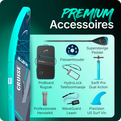 <font dir="auto" style="vertical-align: inherit;"><font dir="auto" style="vertical-align: inherit;">        Bluefin Cruise 10'8 Inflatable Paddleboard | Premium SUP Package & Accessories | Non-slip deck pad and lightweight | 6' thick all-around paddleboar