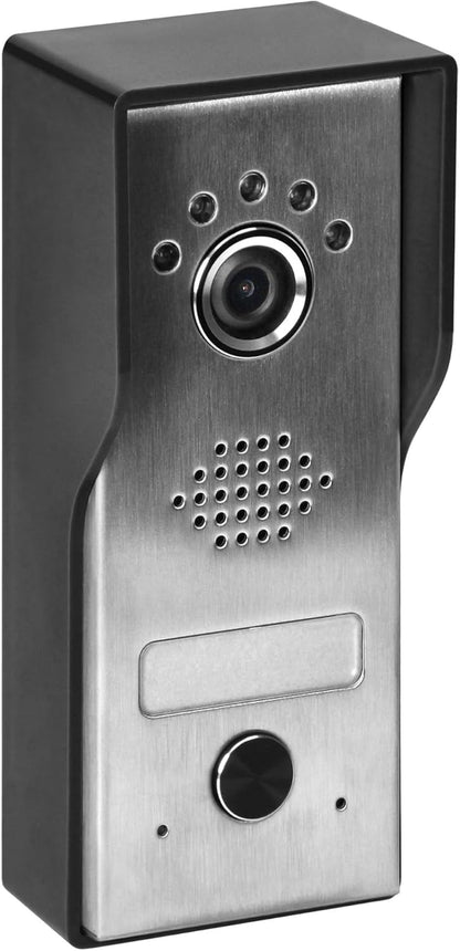 4-Draads Video-Intercomsysteem met 7" Full HD Touchscreen - Deurbel met Camera Video Deurbel - Zwart en Zilver