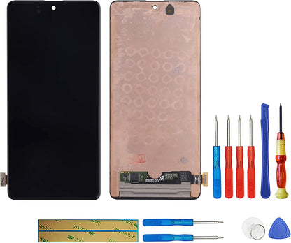 AMOLED Compatibel met Samsung Galaxy M51 SM-M515F, SM-M515F/DSN (zwart zonder frame) LCD-display touchscreen scherm digitizer montageglas + gereedschap