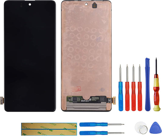 AMOLED Compatibel met Samsung Galaxy M51 SM-M515F, SM-M515F/DSN (zwart zonder frame) LCD-display touchscreen scherm digitizer montageglas + gereedschap