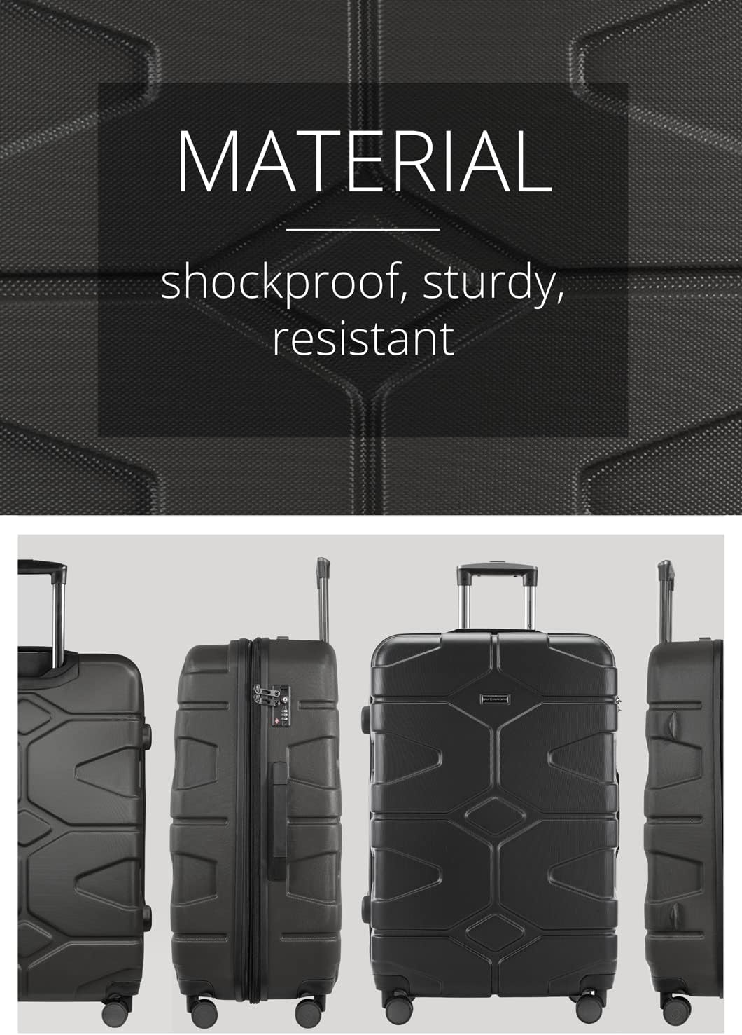 HAUPTSTADTKOFFER - X-Kölln - Hartschalen-Koffer Koffer Trolley Rollkoffer Reisekoffer, TSA, 76 cm, 120 Liter, Graphite