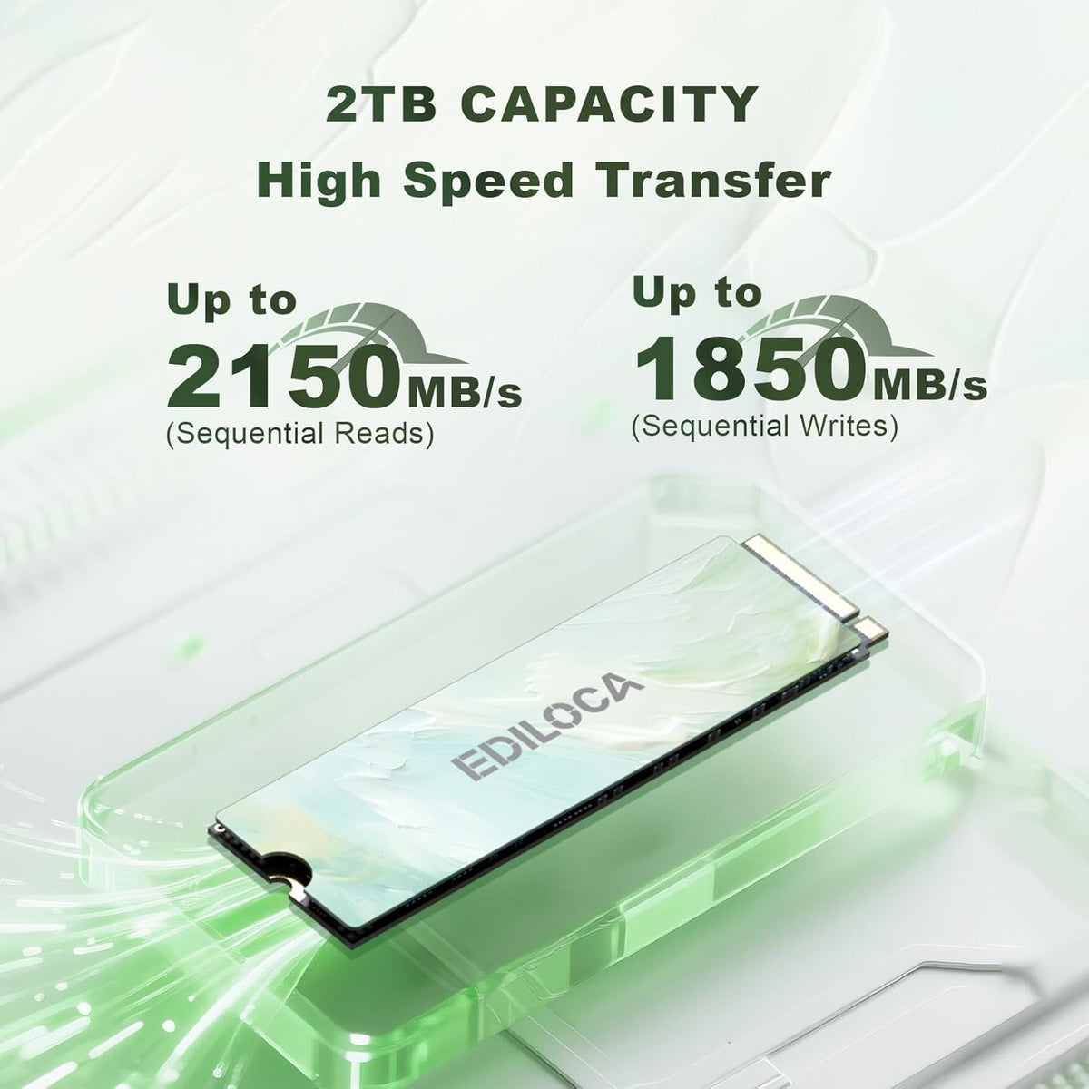 2TB NVMe M.2 SSD PCIe Gen 3x4, tot 3500 MB/s lezen, M.2 2280 interne solid-state drive, dynamische SLC-cache, compatibel met pc, desktop en laptops (EN680E)