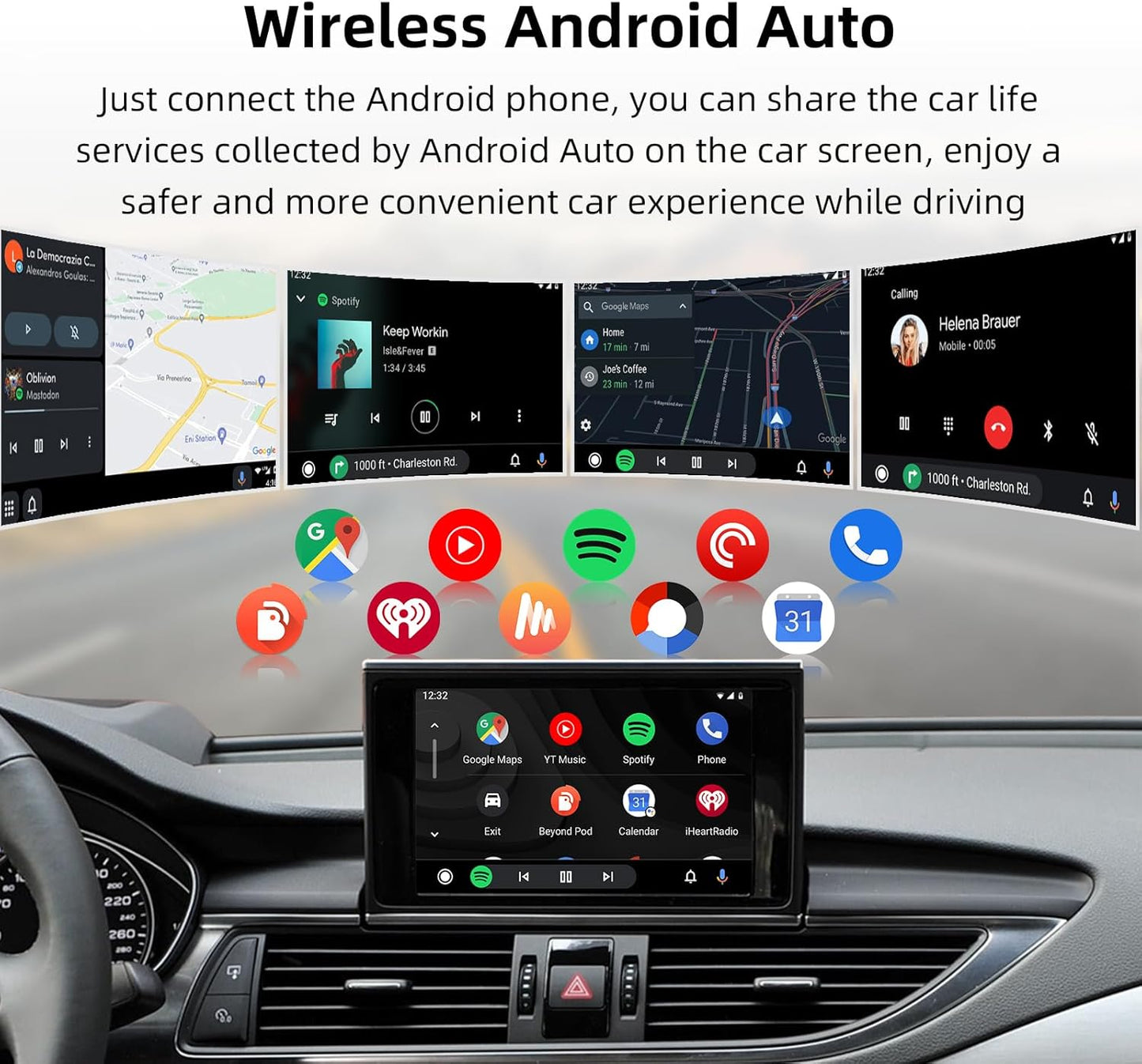 Draadloze CarPlay & Android Auto Retrofit Kit – CarPlay Adapter – Android Auto Interface – Retrofit Module – OEM Upgrade – Plug & Play Installatie – WiFi 2.4G/5.8G en Bluetooth 5.0