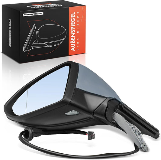 Frankberg Elektrische buitenspiegel, buitenspiegel, links, 9-polig, verwarmbaar & knipperlicht, compatibel met Golf Alltrack BA5 BV5 2014-2020, vervanging # 5G1857507AM9B9