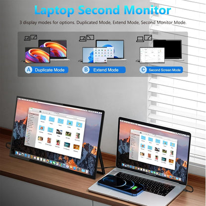 Portable Monitor 23.8 Zoll 100Hz 1080P,100% sRGB FHD HDR USB HDMI Tragbarer with VESA Speakers Portable Laptop Office Tragbarer Monitor,for Computer Switch Phone Game Devices - QUORE