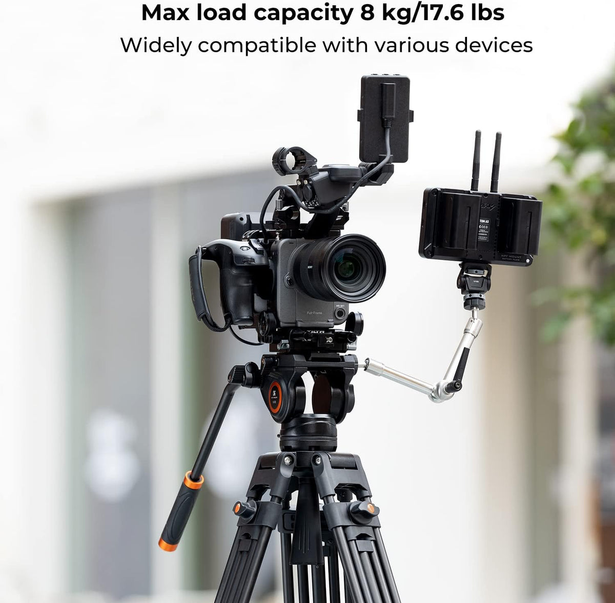 K&F Concept Video Statief Systeem, 184cm Heavy Duty Statief met 360° Fluid Head, Professionele Aluminium Statief met Quick Release Plate voor DSLR, Camcorder, Camera's, Maximale Belasting 8KG.