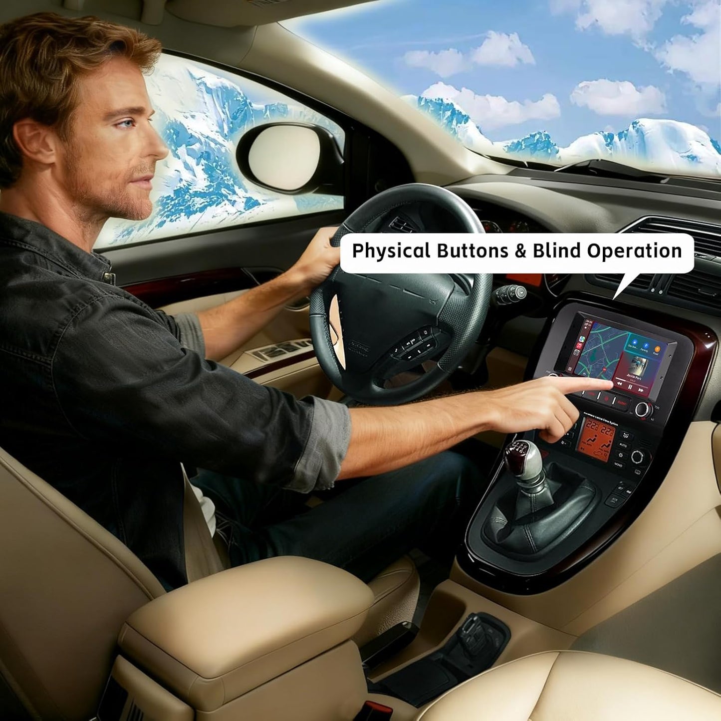 autoradio met draadloze CarPlay & Android Auto voor Fiat Croma (2005-2012) | Linux-systeem|3S snelstart | OEM-geluidskwaliteit | Bluetooth, EQ, USB, FM/AM-radio