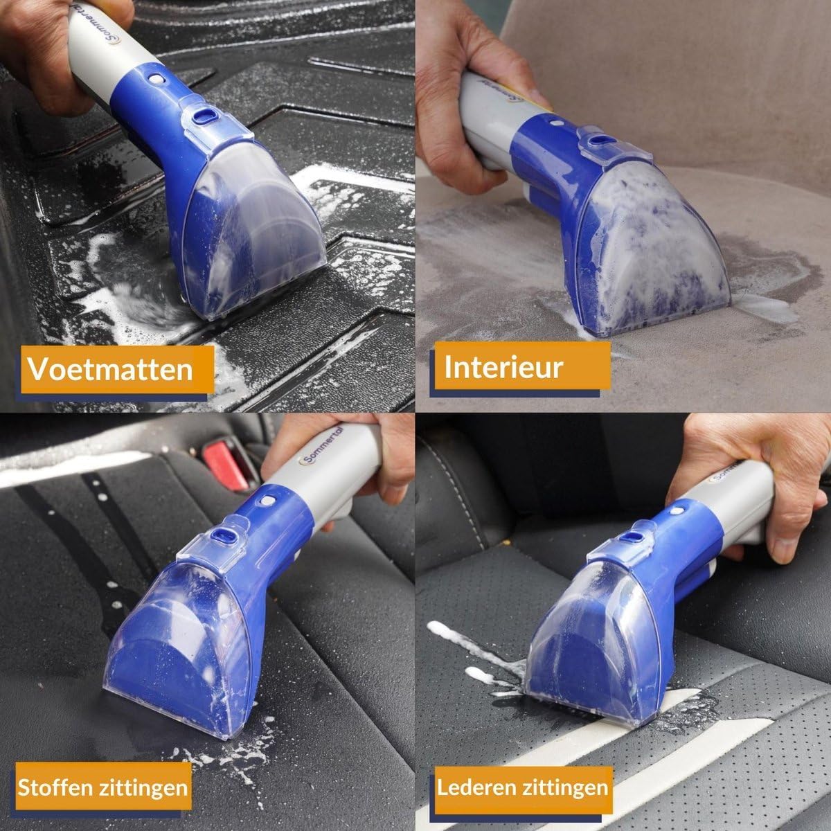 MultiCleaner 5-in-1 Reinigingsapparaat – Stofzuiger – Tapijtreiniger – Dierenhaar Verwijderaar – Auto Interieur Zuiger – 450W Krachtige Eco Motor – Zelfreinigend Opzetstuk