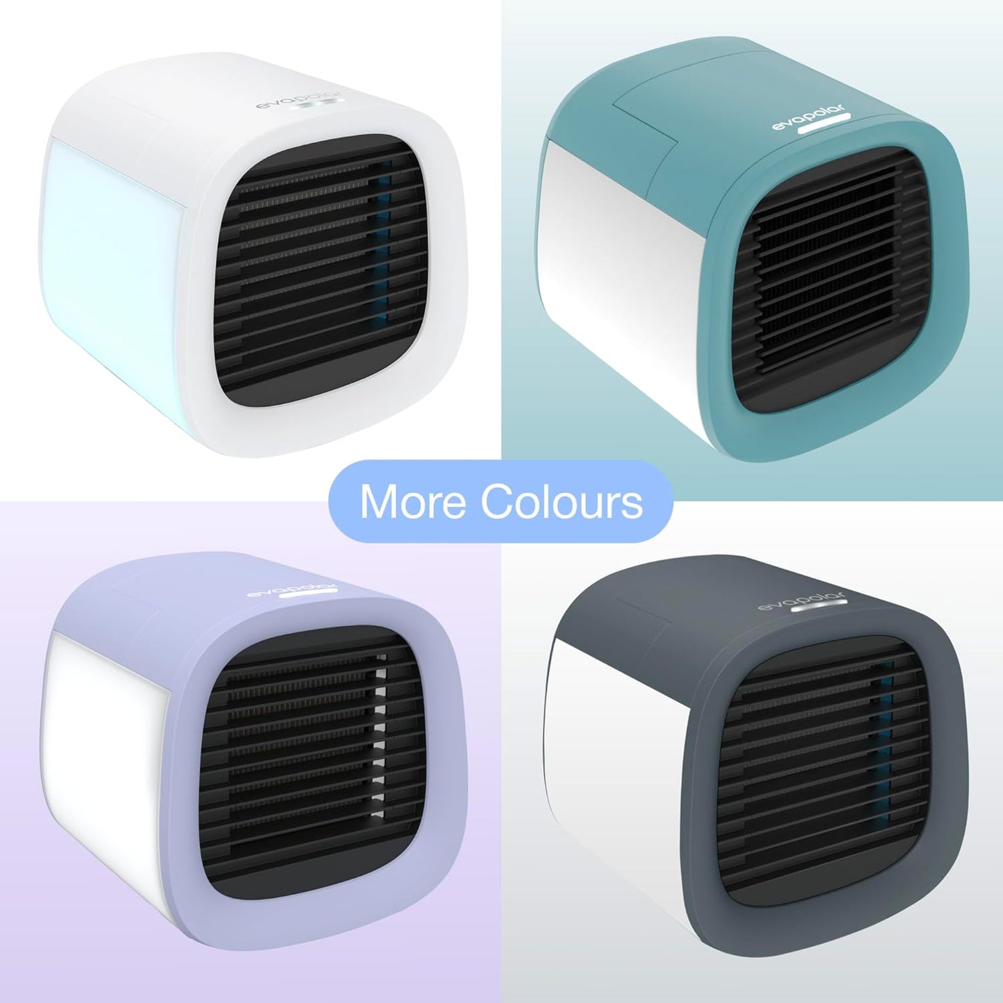 Koelventilator voor bureau en camping, draagbare airconditioning voor auto, tentkooler, mini-moeraskoeler, persoonlijke Evachill, lavanda