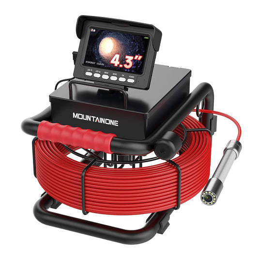 Inspectiecamera Pijpleiding met DVR, 4.3" IP68 Waterdichte Endoscopische Camera LCD-scherm, 12 LED Industriële Endoscoop voor Riool Inspectie