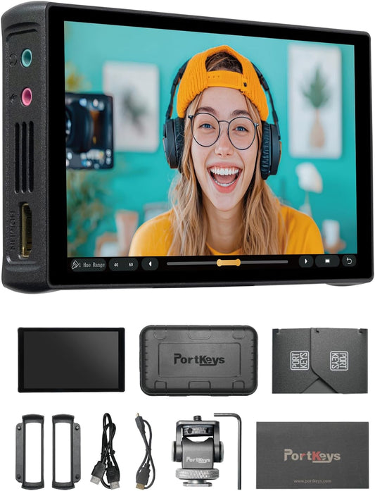 Portkeys PT5 III 5,4" Touchscreen Cameramonitor 800 Nits Full HD, 3D LUT Output, Waveform, Peaking, False Color, Voor DSLR en Mirrorless Camera