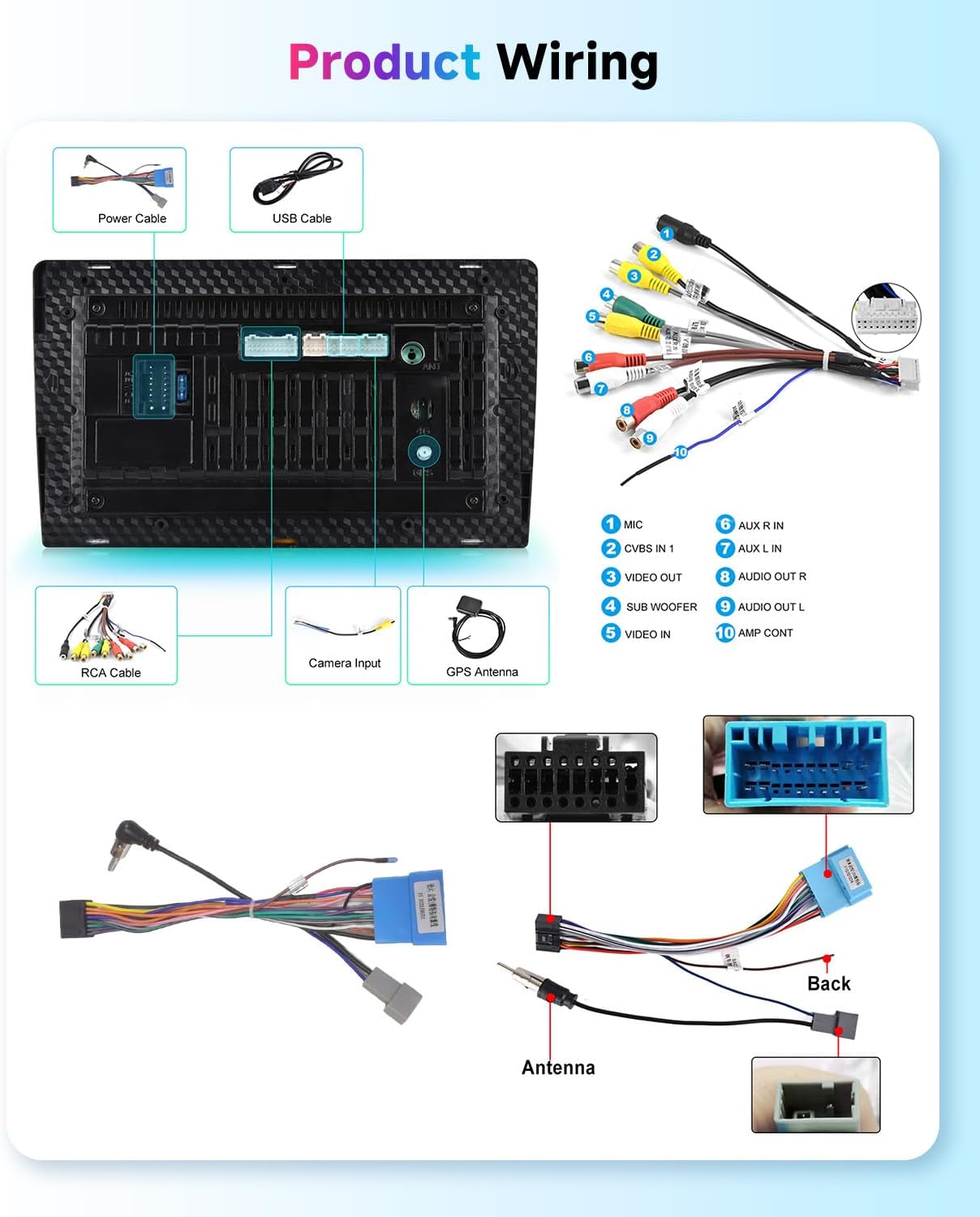 Autoradio 2G+64G Android 15 voor Suzuki Swift 2005-2010, 10.1 Inch HD 2,5D Aanraakscherm Autoradio met Draadloze Carplay Android Auto GPS Wi-Fi USB Bluetooth FM RDS Radio Achteruitrijcamera