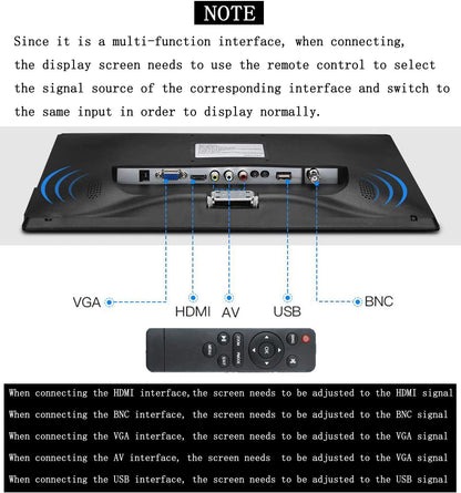 19 inch monitor CCTV scherm beveiligingscamera multifunctionele HDMI AV BNC VGA ingang USB-interface computermonitor resolutie 1440 x 900