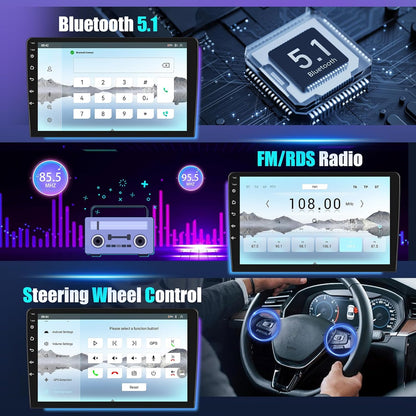 Android Autoradio – Multimediasysteem – Navigatiesysteem – Inbouwradio – Touchscreen Radio – Voor Peugeot 308/408 2007-2015 – Draadloze CarPlay & Android Auto – 9 Inch Touchscreen