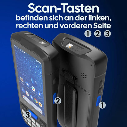 Mobiele Android Barcodescanner – Handterminal – Datacollector – Gegevensverzamelaar – PDA Scanner – Android 12 Met Toetsenbord – 1D/2D/QR-Scanner – NFC, 4G & Wifi