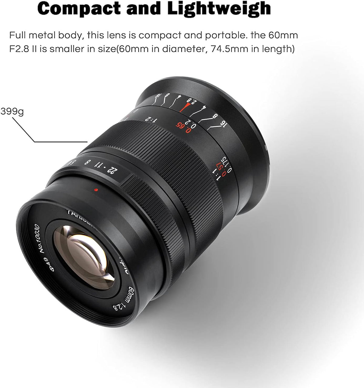 7artisans 60mm F2.8 II V2.0 APS-C macrolens, compatibel met Fuji X-mount camera's Camera's X-A1 X-A10 X-A2 X-A3 A-AT X-M1 XM2 X-T1 X-T3 X -T10 X-T2 X-T20 X-T30 X-Pro1 X-Pro2 X-E1 X-E2 E-E2s X-E3
