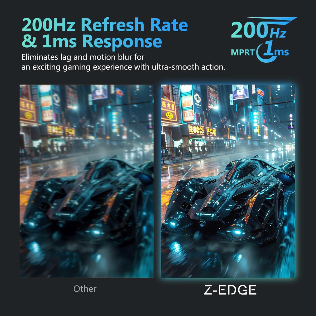 Z-Edge Gaming Monitor Curved White 30'' 200Hz, 1ms, 2560x1080, FreeSync, Screen PC White Ultrabrede 21:9, Adjustable Tilt, 1500R VA, 2×HDMI2.0 & 2×DP1.4, RGB, VESA 75*75mm(DP cable included)