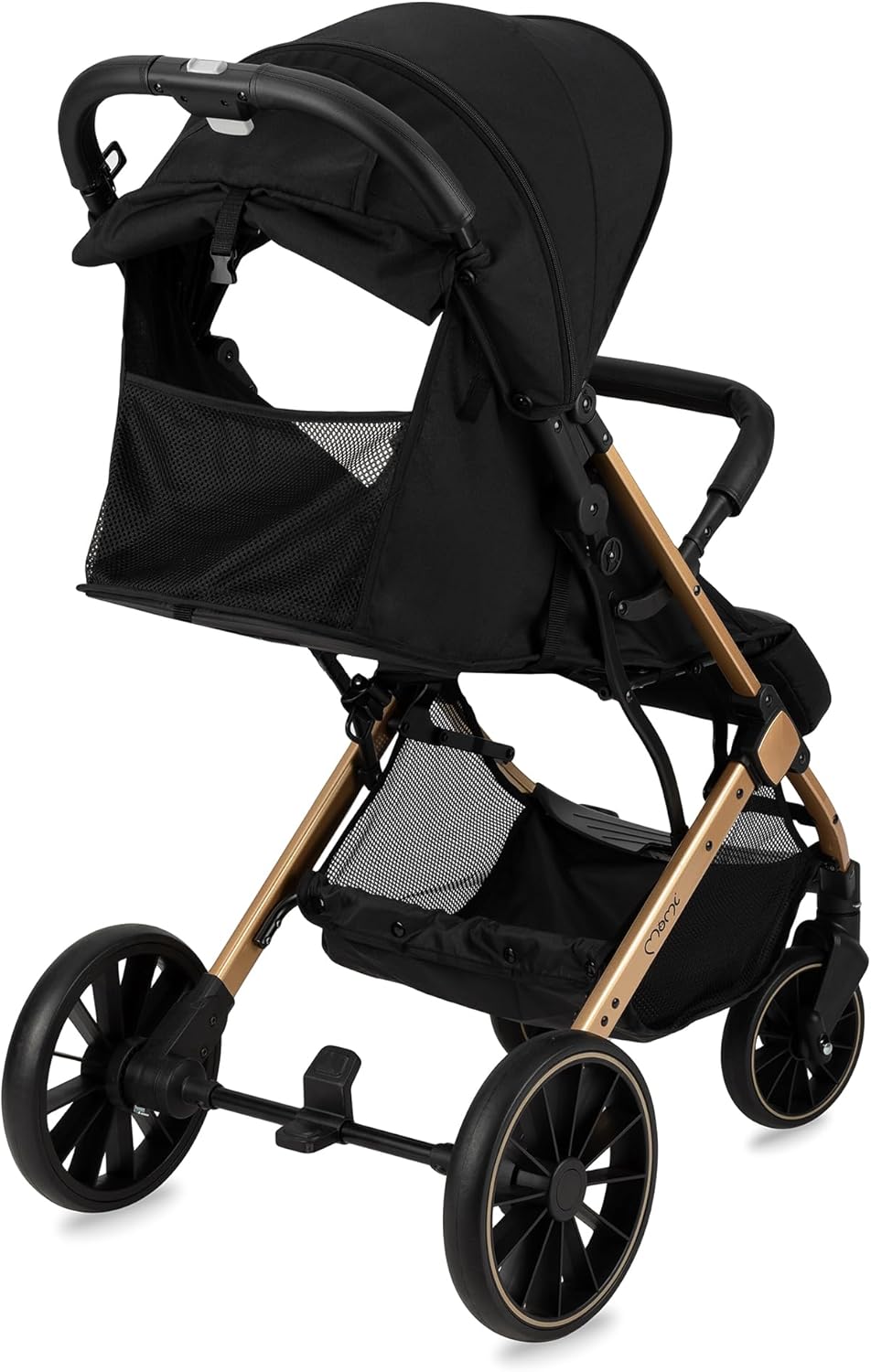 MoMi ESTELLE PLUS LIGHT kinderwagen vanaf 6 maand (tot 22 kg), inklapbare buggy met 5-punts veiligheidsgordel, boodschappenmand en ligfunctie, telescopische stang om te trekken, staat na het inklappen
