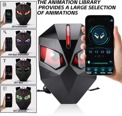 App Programmable LED Motorcycle Backpack met 60x48 -scherm en Opslag van Harde Shellhelmhelm