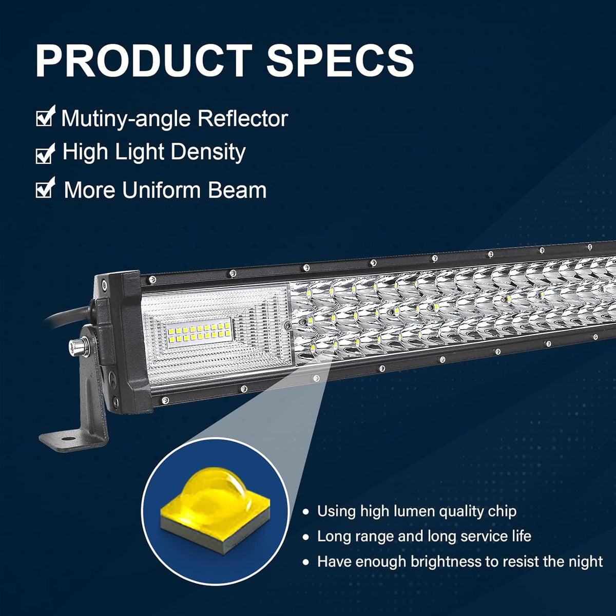 RIGIDON 107cm 42 inch 540W led-lichtbalk gebogen met 12v kabelboomset, 2 x 18W Schijnwerper Werklicht, Waterdicht Offroad Lichten Mistlamp Led Light Bar voor 4x4 voertuig auto SUV vrachtwagen