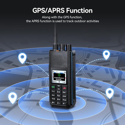 Retevis Ailunce H1 DMR Walkie Talkies, Talk Alias Radiocommunicatie, Naadloze Interacties, APRS/GPS, 50w Contact, 2900mAh Batterij, Dual Band Ham Radio voor Noodhulp (2 Stuks)