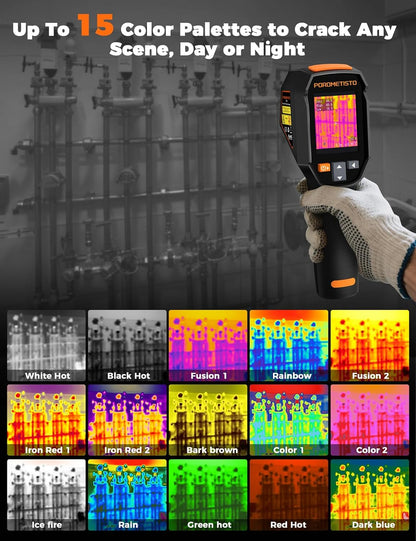 3 IN 1 Thermal Camera -20-550°C/-4~1022°F, 25 Hz Thermische Camera 15 kleurenpaletten, 240 x 240 resolutie Handheld Warmtebeeldcamera, Infrared Camera, Infrarood Camera