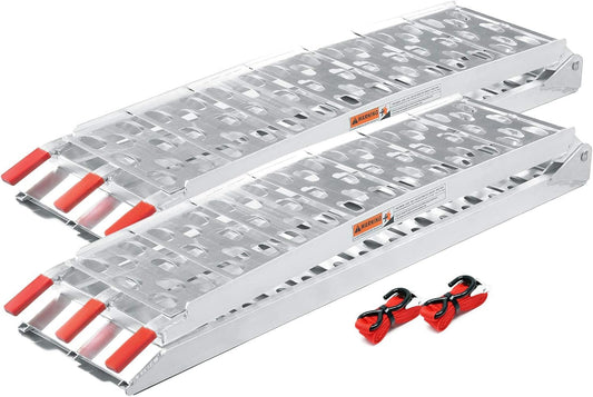 2x oprijplaten aluminium - 223cm 680 kg - oprijplaat motoroprijplaat oprijsteun opvouwbaar