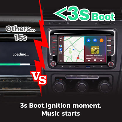 Auto Audio voor VW Systeem Upgrade OEM Hi-Fi geluidskwaliteit | Bluetooth 5.0 met draadloze Carplay Andriod Auto DSP Audio systeem Smart Sound aanpassing | Plug-and-Play voor VW Golf/Passat/Tiguan