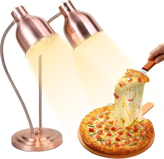 2 stuks voedselwarmtelamp, 360° verstelbare slang-voedselverwarmer, 2 x 250 W, infrarood voedselwarmer, warmtelamp, tot 70 cm uittrekbaar, voor buffetkeukens, restaurants en hotels