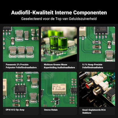 Fosi Audio BOX X5 Phono Voorversterker voor Draaitafel, voor MM & MC Cartridge Draaitafel/Phonograaf Platenspeler/Actieve Luidsprekers, 4-Level Instelbare Versterking 38/48/56/66 dB met RCA Uitgang