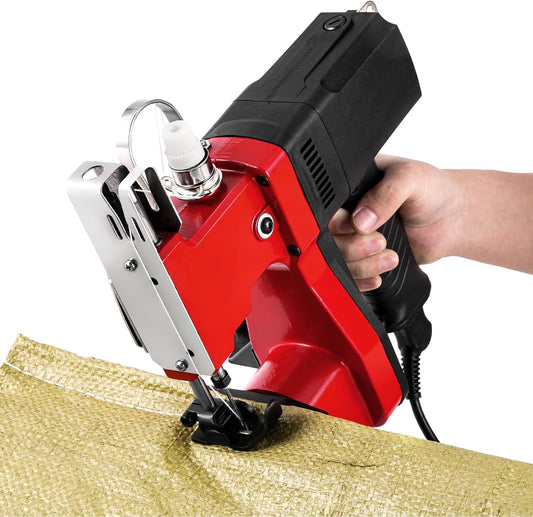 Draagbare Elektrische Zakken Sluitmachine Rood – Zak Stitcher Machine – Zak Dichter – Zakken Naaimachine – Tas Sluitmachine – 190 W Koperen Motor – Instelbare Steeklengte 7-10 mm