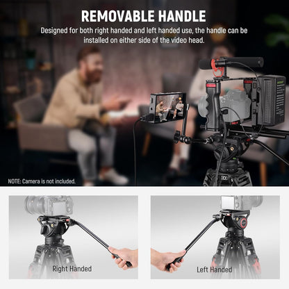 Videostatief – Camerastatief – Fotostatief – Filmstatief – Statief – Verstelbaar Van 89,4 Tot 192 Cm – Vloeistofkop Met 360° Pan En Kantel – Stevige Aluminium Constructie Tot 8 Kg