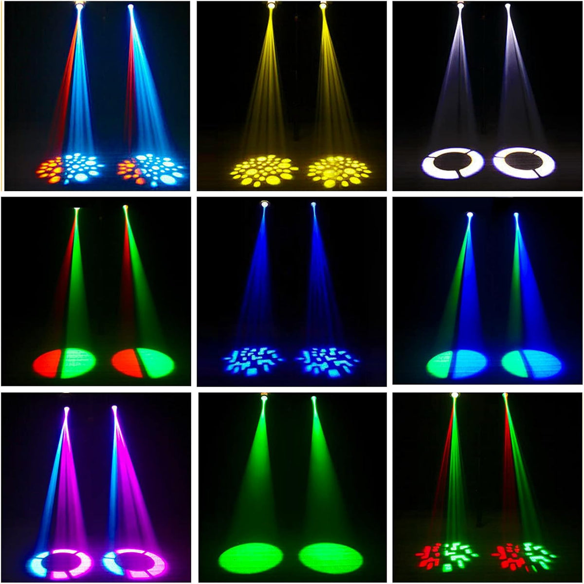 Lyre LED 50W Movable Head with Remote Control, DMX 512, Discovery Light, DJ, Light, 8 Gobos, 8 Colours, Sono/Car/Master Slave/Strobe for DJ, Evening, Party, KTV Bar, Club - QUORE