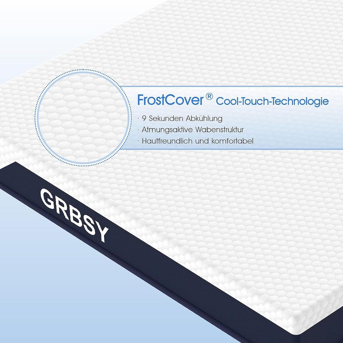 H5 matras, koudschuimmatras met ijszijden overtrek, verkoelend gel- en bamboehoutskoolschuim, 7-zones comfort, Oeko-Tex & CertiPUR-US gecertificeerd, 120 nachten proefslapen, 20 cm, 90 x 200 cm