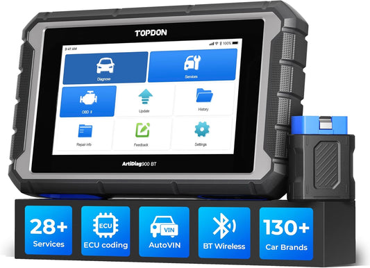 OBD2 Scanner – Auto Diagnosetool – Foutcode Uitlezer – Auto Scanner – Diagnosetool Met ECU Codering – 28+ Functies – 7 Inch Touchscreen & 11 Uur Batterijduur